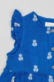 Дитячий бавовняний комбінезон zippy з бавовни колір блакитний (3136284)
