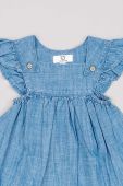 Дитячий бавовняний комбінезон zippy з бавовни колір блакитний (3123791)