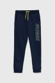 Дитячі спортивні штани Guess колір синій з принтом Дитячі спортивні штани Guess колір синій з принтом