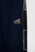 Дитячі бавовняні штани EA7 Emporio Armani колір синій з принтом (3140666) Дитячі бавовняні штани EA7 Emporio Armani колір синій з принтом (3140666)