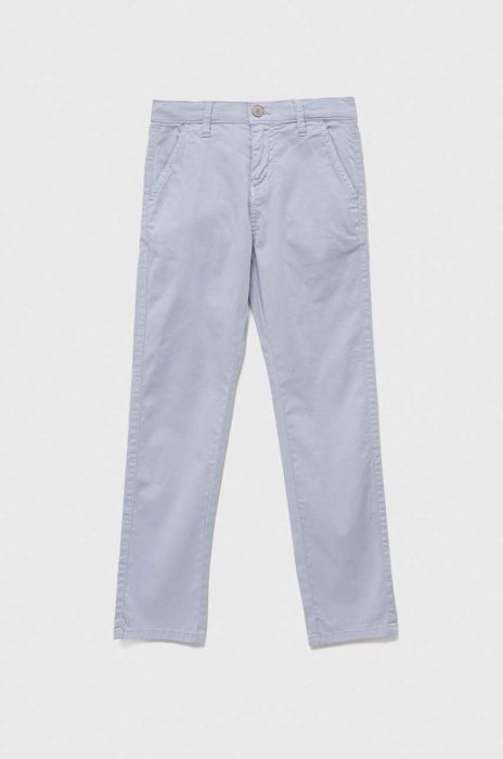 Дитячі штани Guess однотонні колір блакитний Дитячі штани Guess однотонні колір блакитний