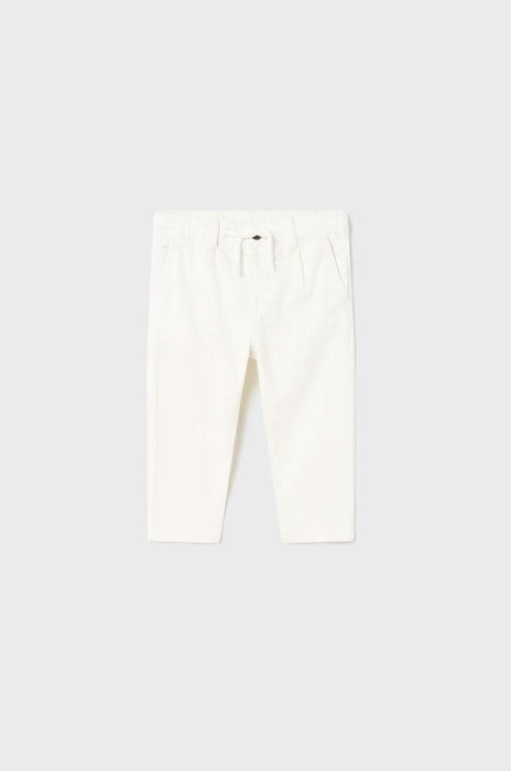 Штани для немовлят Mayoral колір білий однотонні (2984961) Штани для немовлят Mayoral колір білий однотонні (2984961)