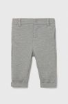 Штани для немовлят United Colors of Benetton колір сірий однотонні