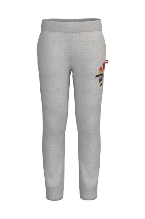 Дитячі бавовняні штани Lego колір сірий з принтом Дитячі бавовняні штани Lego колір сірий з принтом