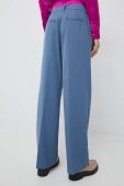 Штани Y.A.S Delto жіночі пряме середня посадка колір блакитний Штани Y.A.S Delto жіночі пряме середня посадка колір блакитний