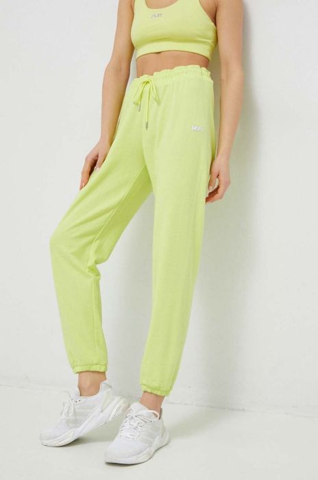 Спортивні штани Dkny колір жовтий з принтом Спортивні штани Dkny колір жовтий з принтом