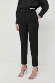 Штани Guess жіночі колір чорний фасон сигарети висока посадка Штани Guess жіночі колір чорний фасон сигарети висока посадка