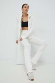 Штани Guess жіночі колір білий однотонні
