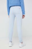 Спортивні штани Tommy Hilfiger жіночі з аплікацією колір блакитний