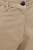 бавовняні штани Tommy Hilfiger жіночі колір бежевий фасон chinos висока посадка бавовняні штани Tommy Hilfiger жіночі колір бежевий фасон chinos висока посадка
