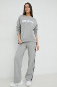 Бавовняні спортивні штани Tommy Hilfiger жіночі колір сірий меланж Бавовняні спортивні штани Tommy Hilfiger жіночі колір сірий меланж