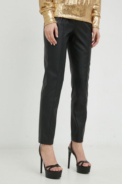 Штани BOSS жіночі колір чорний облягаюче висока посадка (2909439) Штани BOSS жіночі колір чорний облягаюче висока посадка (2909439)