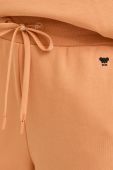 Бавовняні спортивні штани Weekend Max Mara жіночі колір помаранчевий візерунок