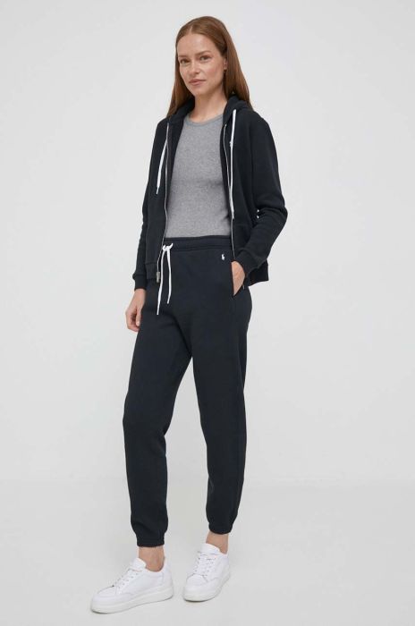 Спортивні штани Polo Ralph Lauren колір чорний однотонні Спортивні штани Polo Ralph Lauren колір чорний однотонні