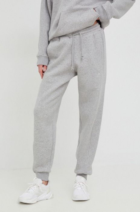 Спортивні штани adidas жіночі колір сірий меланж (2933767)