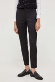 Штани Guess жіночі колір чорний пряме середня посадка
