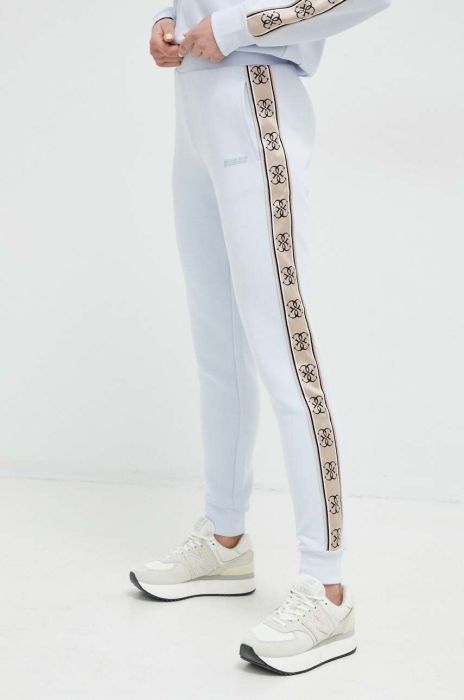 Спортивні штани Guess з аплікацією колір блакитний (3078213)