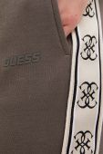 Спортивні штани Guess колір коричневий з аплікацією (3317389)