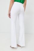 Штани MICHAEL Michael Kors жіночі колір білий пряме середня посадка Штани MICHAEL Michael Kors жіночі колір білий пряме середня посадка