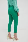 Штани Liu Jo жіночі колір зелений фасон сигарети висока посадка