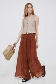 Штани Pennyblack жіночі колір коричневий широке висока посадка (3213313) Штани Pennyblack жіночі колір коричневий широке висока посадка (3213313)