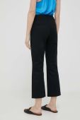 Штани Sisley жіночі колір чорний пряме висока посадка (3251140) Штани Sisley жіночі колір чорний пряме висока посадка (3251140)