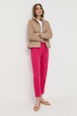 Штани Max Mara Leisure жіночі колір рожевий пряме висока посадка (3154261) Штани Max Mara Leisure жіночі колір рожевий пряме висока посадка (3154261)