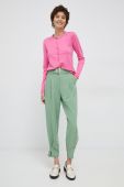 Штани United Colors of Benetton жіночі колір зелений пряме висока посадка (3071175) Штани United Colors of Benetton жіночі колір зелений пряме висока посадка (3071175)