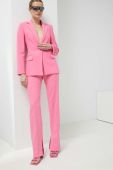 Штани HUGO жіночі колір рожевий пряме висока посадка (3058472) Штани HUGO жіночі колір рожевий пряме висока посадка (3058472)
