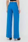 Штани з домішкою вовни Pinko широке висока посадка колір блакитний Штани з домішкою вовни Pinko широке висока посадка колір блакитний
