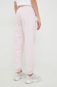 Бавовняні штани adidas жіночі колір рожевий з аплікацією Бавовняні штани adidas жіночі колір рожевий з аплікацією