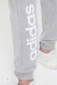 Бавовняні спортивні штани adidas колір сірий меланж (3258024)