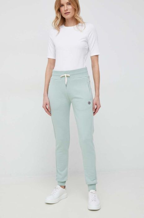 Спортивні штани Colmar колір зелений однотонні Спортивні штани Colmar колір зелений однотонні