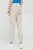 Бавовняні штани Tommy Hilfiger колір бежевий пряме висока посадка (3014922) Бавовняні штани Tommy Hilfiger колір бежевий пряме висока посадка (3014922)