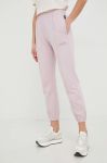 Бавовняні спортивні штани Napapijri жіночі колір рожевий однотонні Бавовняні спортивні штани Napapijri жіночі колір рожевий однотонні