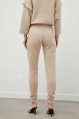 Бавовняні спортивні штани MMC STUDIO колір бежевий однотонні Бавовняні спортивні штани MMC STUDIO колір бежевий однотонні