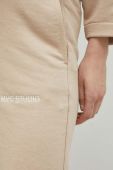 Бавовняні спортивні штани MMC STUDIO колір бежевий однотонні Бавовняні спортивні штани MMC STUDIO колір бежевий однотонні