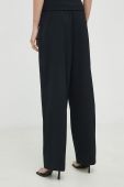 Штани Samsoe Samsoe жіночі колір чорний широке висока посадка (2990829)