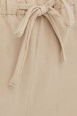 Штани з домішкою льону R?sum? колір бежевий широке висока посадка Штани з домішкою льону R?sum? колір бежевий широке висока посадка