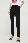 Штани Morgan жіночі колір чорний пряме висока посадка (3039852)