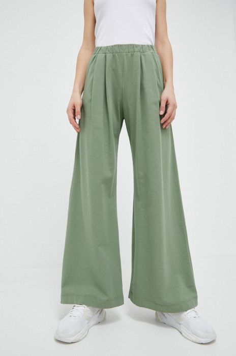 Спортивні штани Deha колір зелений однотонні Спортивні штани Deha колір зелений однотонні