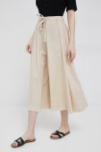 Штани Deha жіночі колір бежевий широке висока посадка Штани Deha жіночі колір бежевий широке висока посадка