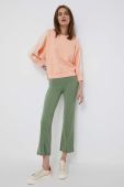 Штани Deha жіночі колір зелений Штани Deha жіночі колір зелений