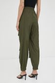 Штани Gestuz жіночі колір зелений висока посадка Штани Gestuz жіночі колір зелений висока посадка
