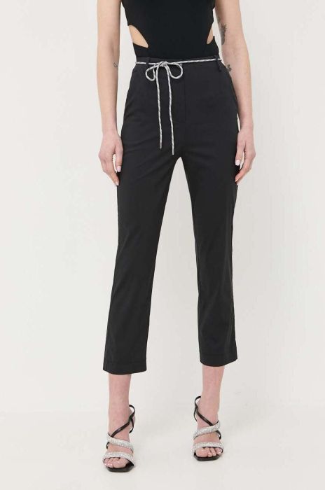 Штани Patrizia Pepe жіночі колір чорний облягаюче висока посадка (3245269) Штани Patrizia Pepe жіночі колір чорний облягаюче висока посадка (3245269)