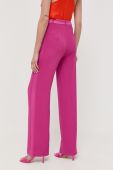 Штани Patrizia Pepe жіночі колір рожевий пряме висока посадка (3205082)