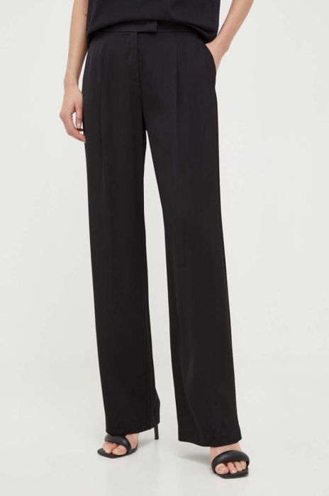 Штани Patrizia Pepe жіночі колір чорний пряме висока посадка (3241792) Штани Patrizia Pepe жіночі колір чорний пряме висока посадка (3241792)