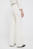 Штани Artigli жіночі колір бежевий кльош висока посадка Штани Artigli жіночі колір бежевий кльош висока посадка
