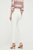 Штани Morgan жіночі колір білий пряме висока посадка