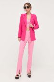 Штани Morgan жіночі колір рожевий пряме середня посадка